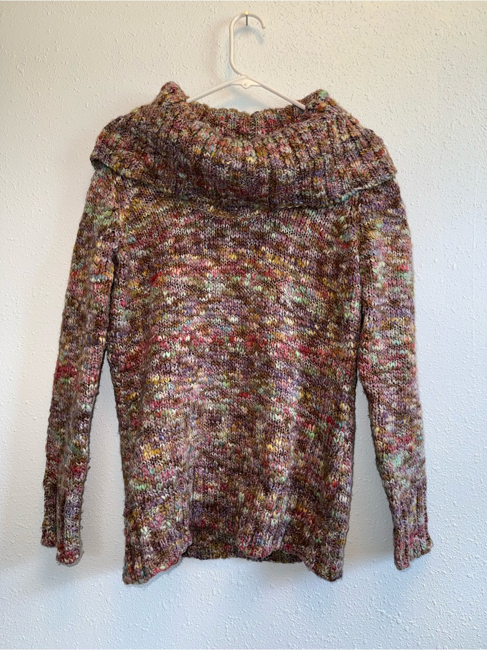 Marisa Christina Multicolor Knit Cowl Neck Sweater